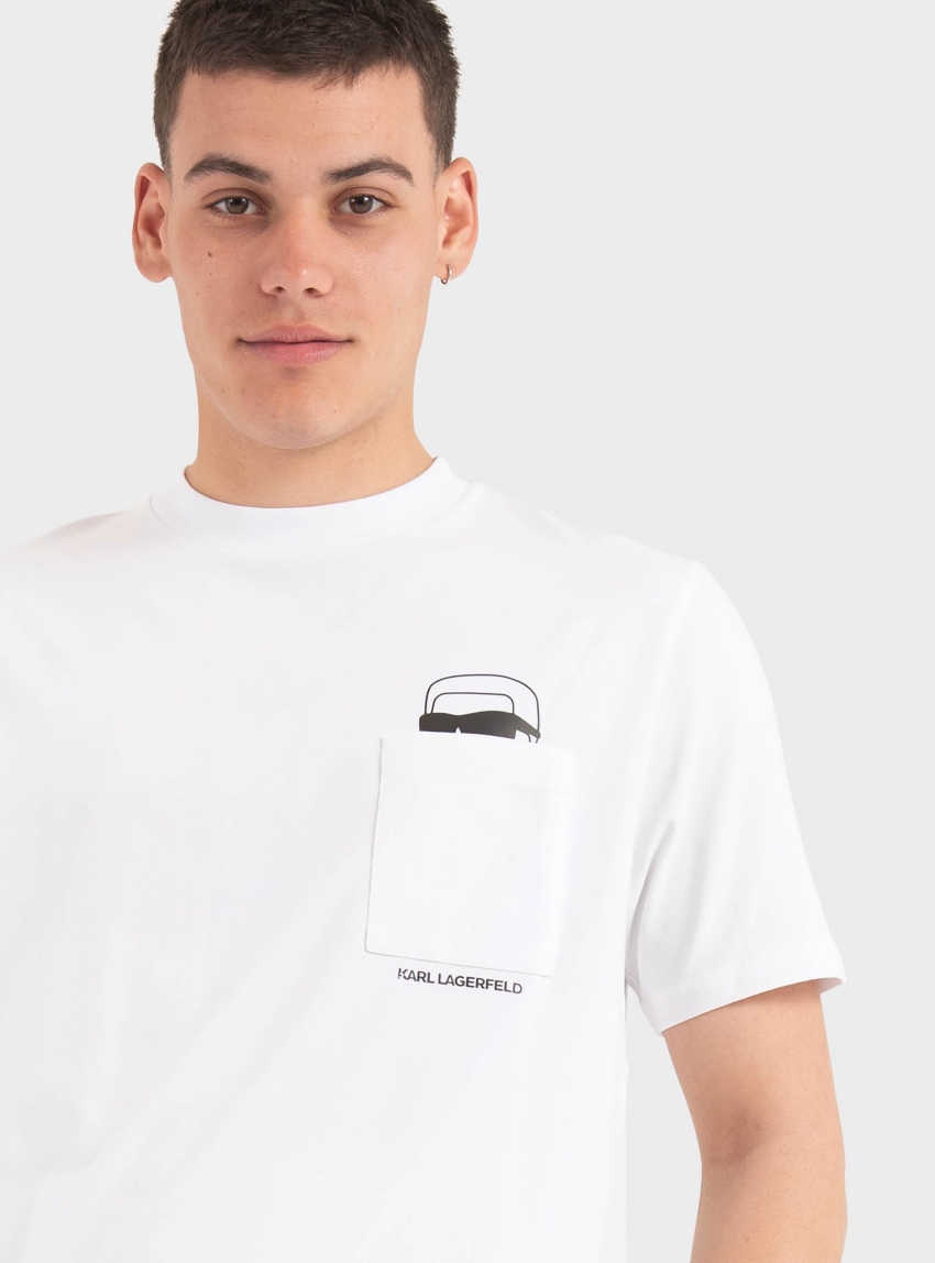 Karl Lagerfeld Pocket T-Shirt - White