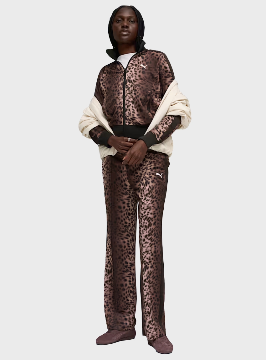 PUMA T7 LEO LUXE Track Pants - Leopard Print
