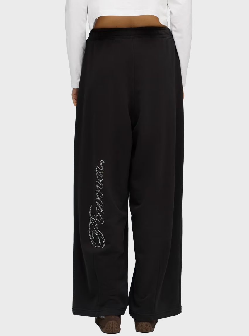 PUMA GRAPHIC LEO LUXE Bedazzled Slouchy Pants - Black