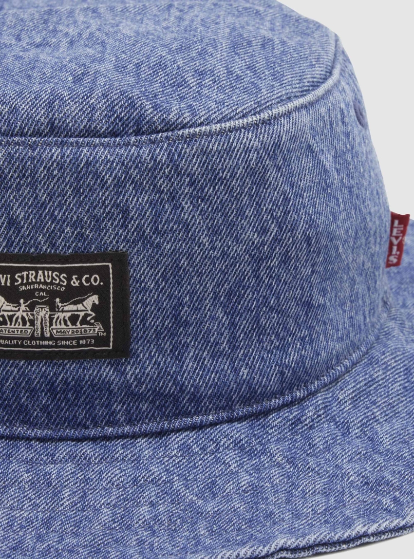 Levi's Bay Drawstring Bucket Hat - Denim