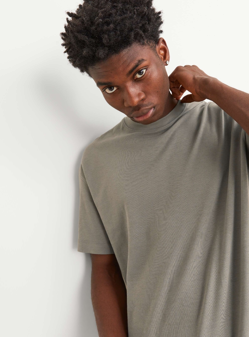 Jack & Jones Urban Edge O-Neck  Tee - Dark Beige