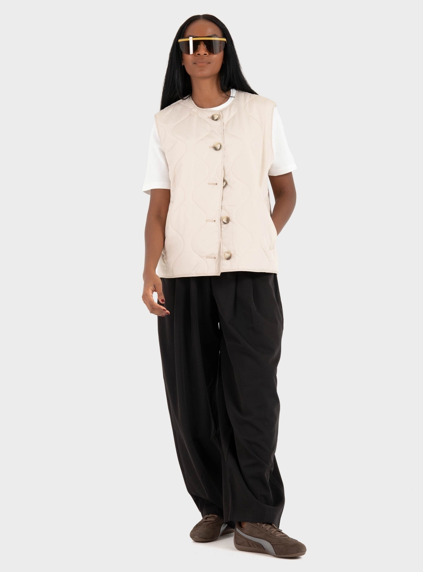 Vero Moda Millie Waistcoat - Ecru