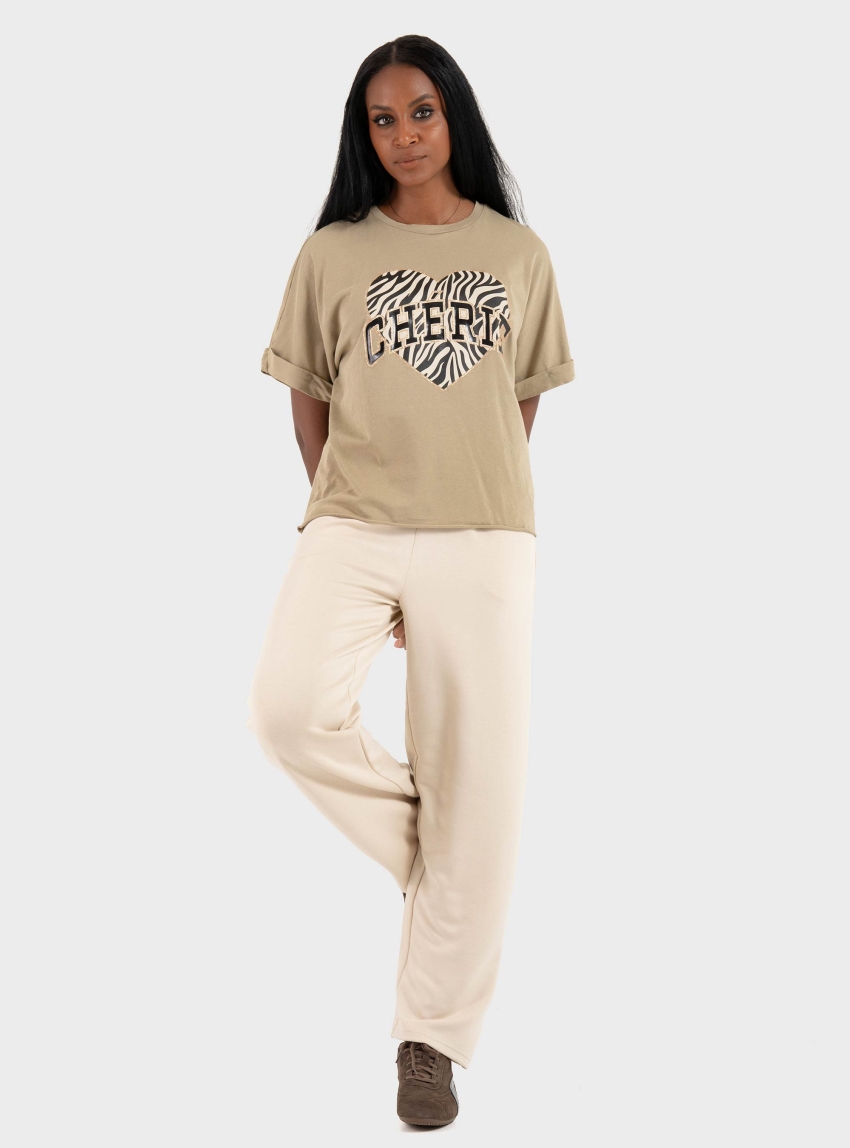 Only Lucy Animal Top - Turquoise