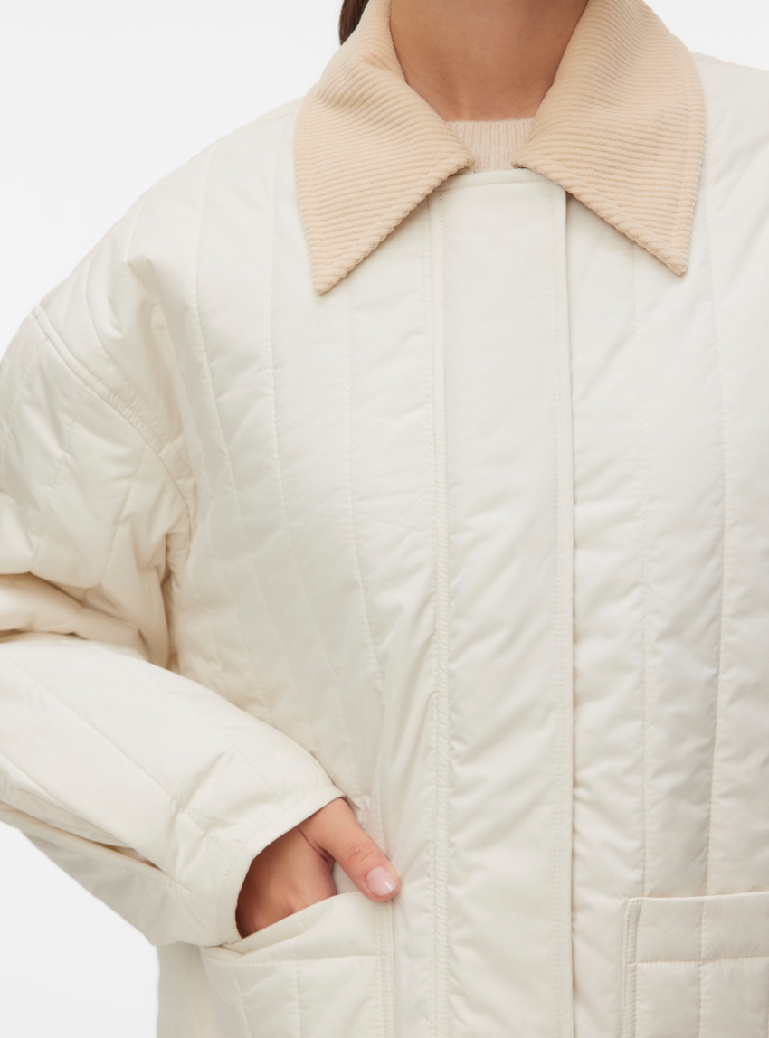 Vero Moda Aware Valentine Quilted Jacket - Ecru
