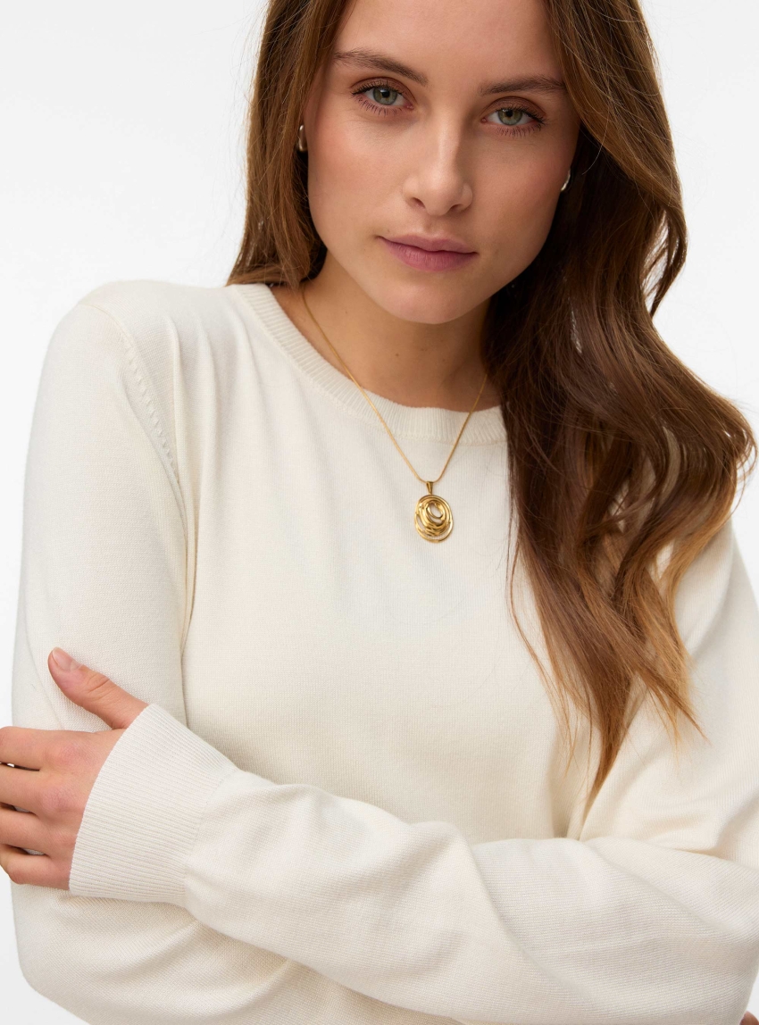 Vero Moda Silje O-Neck Pullover - Ecru