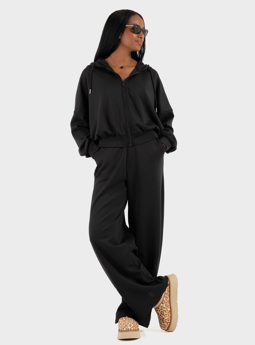 Only Alina Zip Hoodie - Black