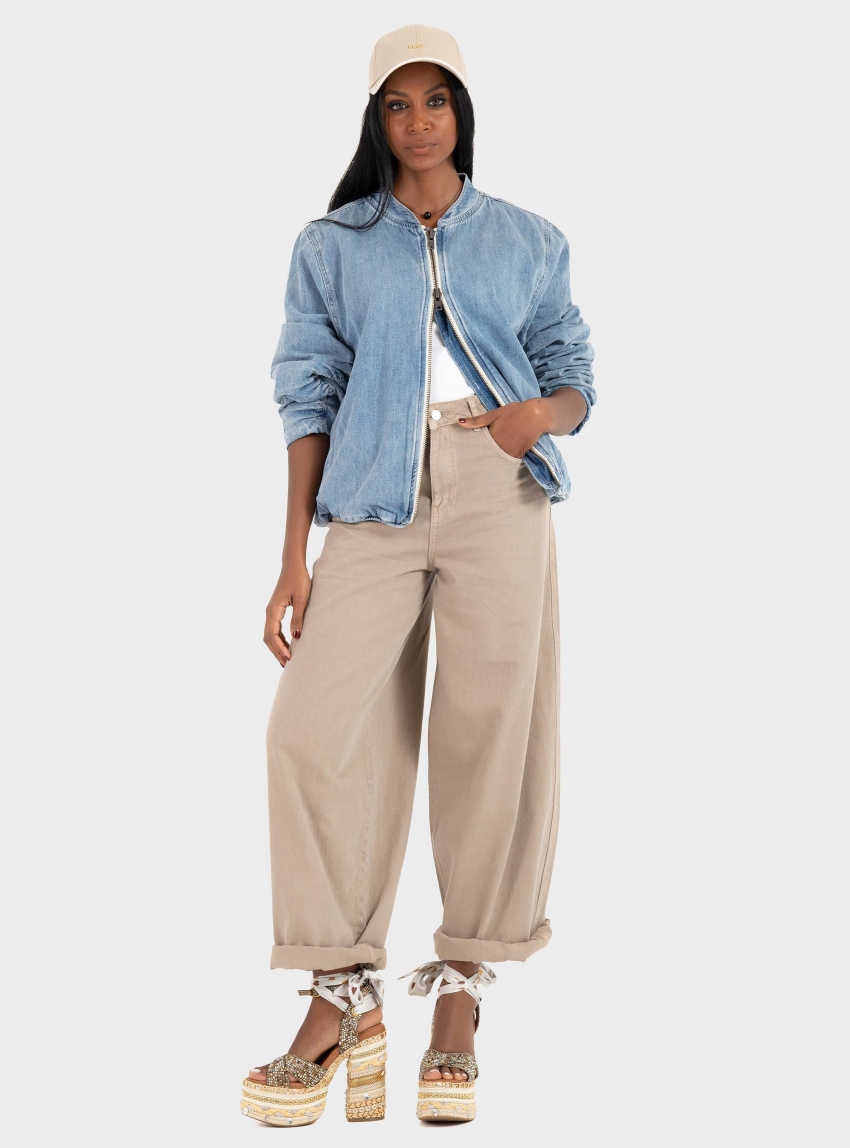 Only Niki Bomber Jacket - Medium Aged Denim