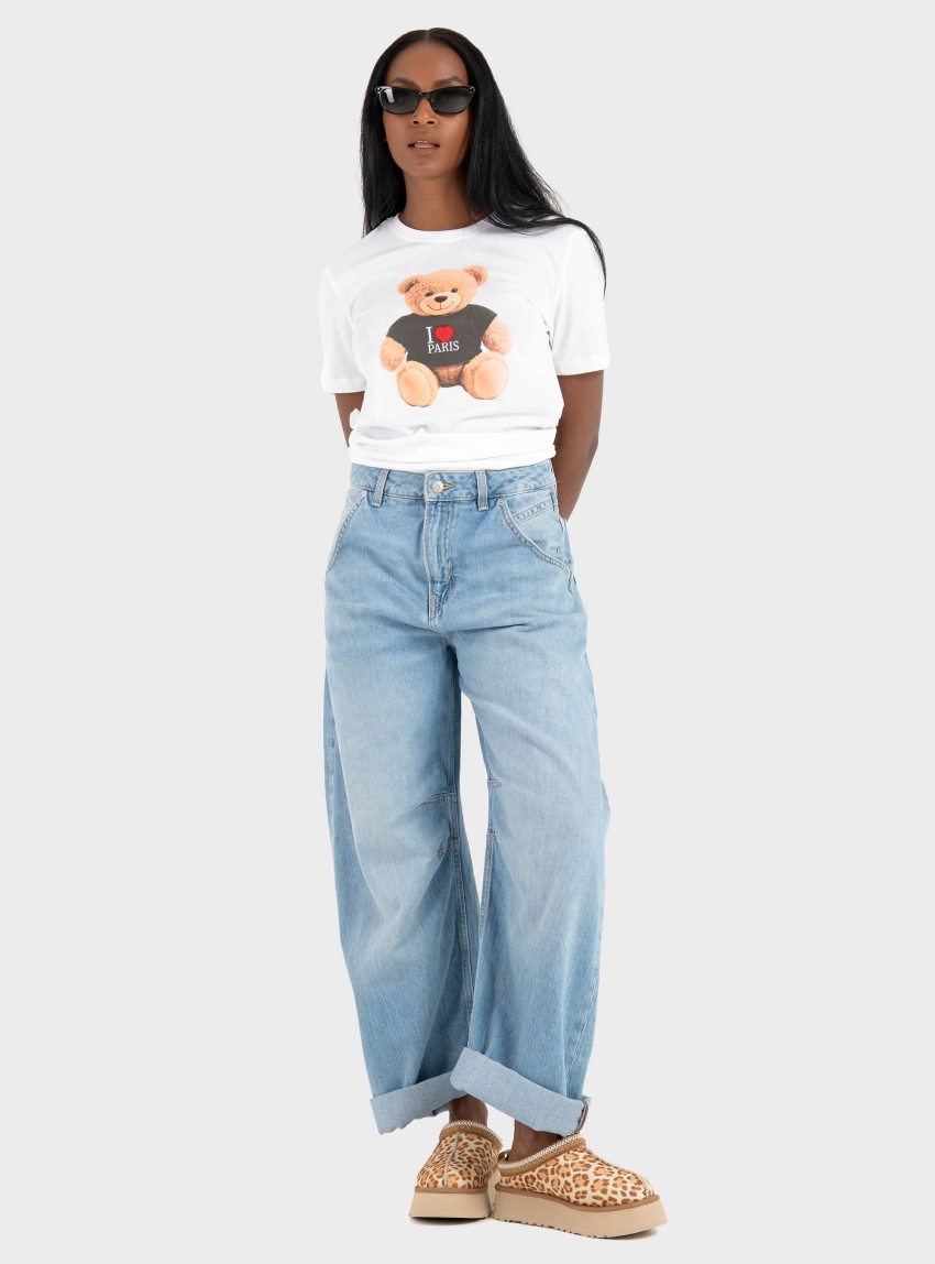 Only Teddy Life S/S Print Box Jrs - Grey