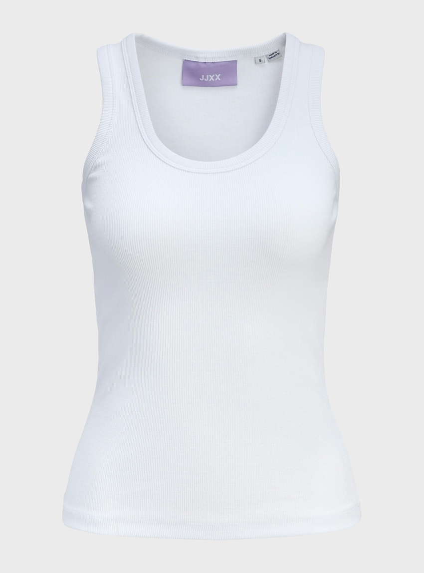 JJXX Frida U-Neck Top - White