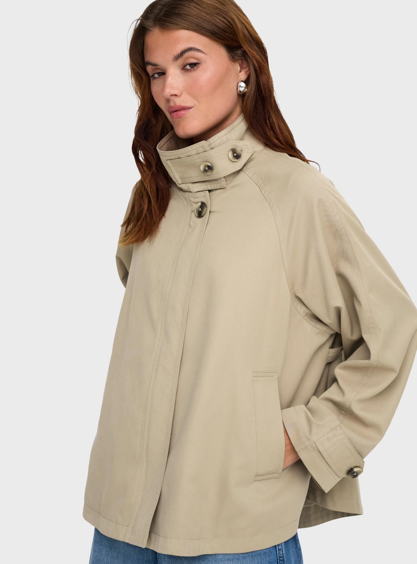 Only Nana Life Cape Jacket - Ecru