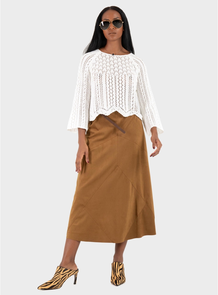 Only Nola 3/4 Pullover Knit - White