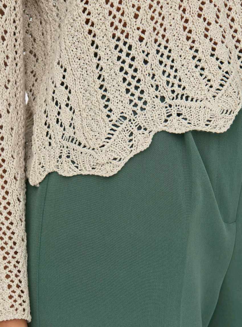 Only Nola 3/4 Pullover Knit - Grey