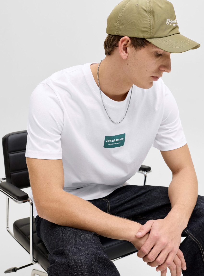 Jack & Jones Frank Crew Neck Tee - White