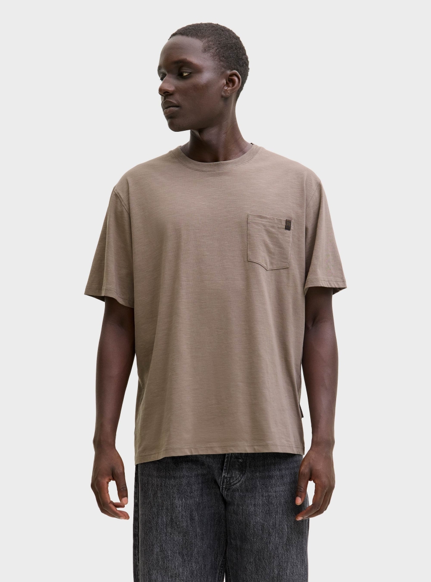 Jack & Jones Dover Slub Tee - Light Brown