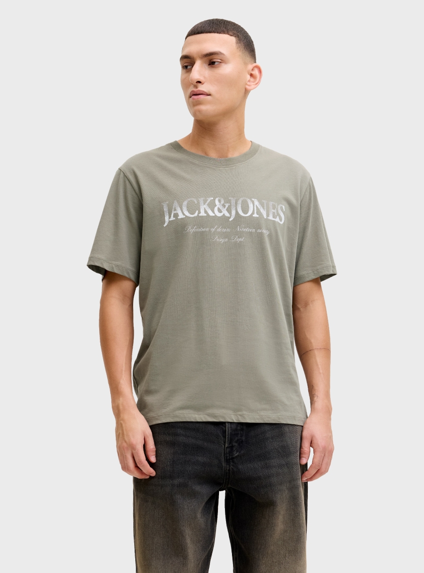 Jack & Jones Devin Daytona Print Tee - Pale Green