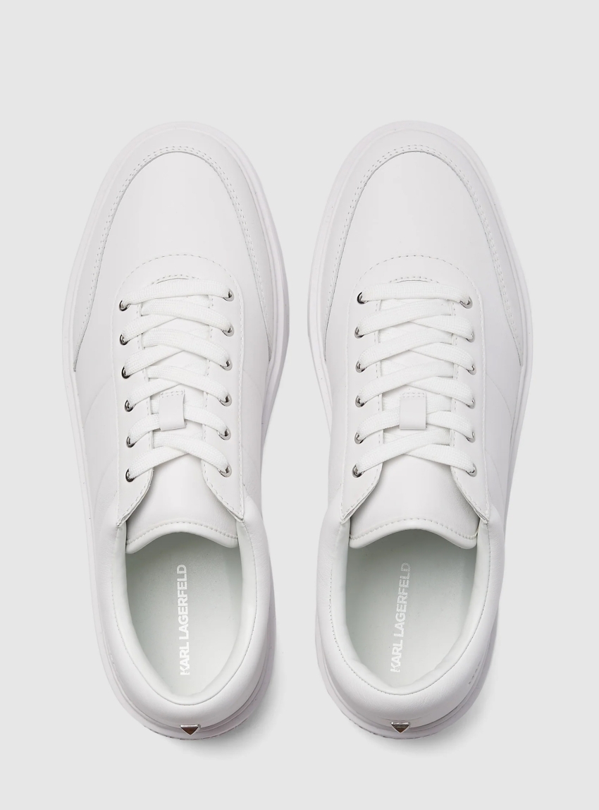 Karl Lagerfeld Flint Ii U-Front Lo Lace Sneakers - White
