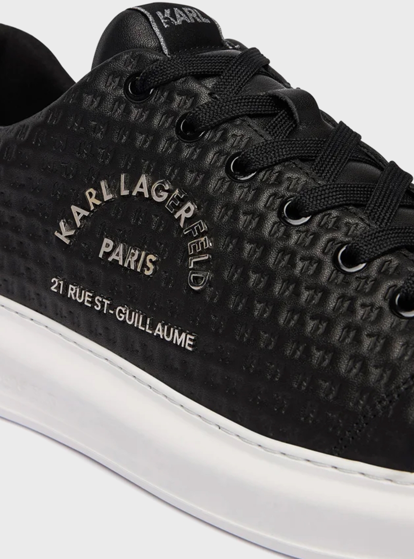 Karl Lagerfeld Kapri Kl Microgram Lo Sneakers - Black