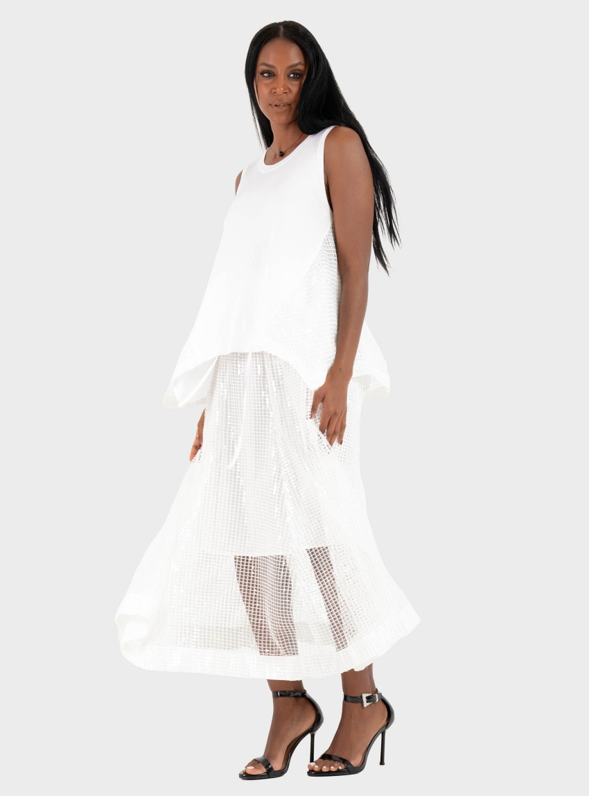 Mei Mei J Sleeveless Top - Off White