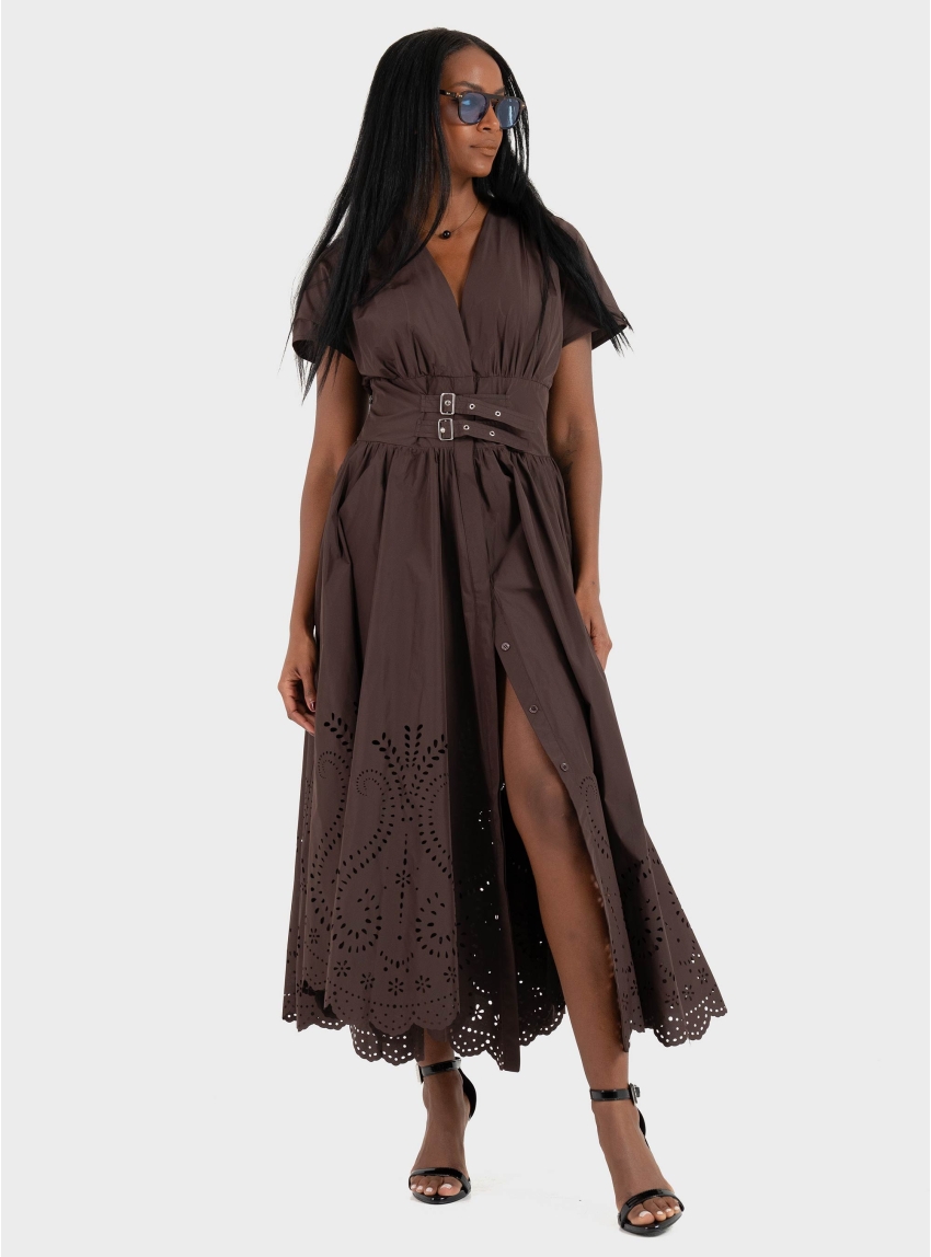 Mei Mei J Dress - Dark Brown