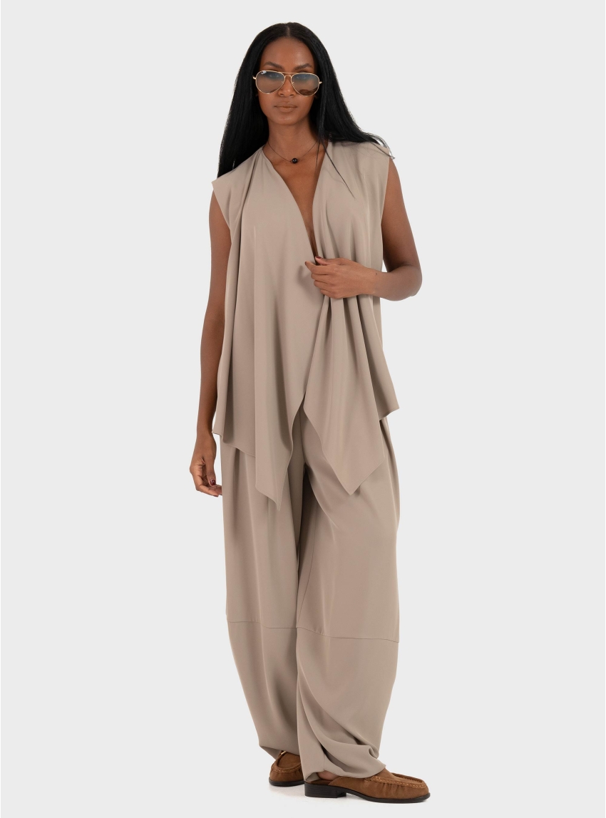 Mei Mei J Loose Pants - Beige
