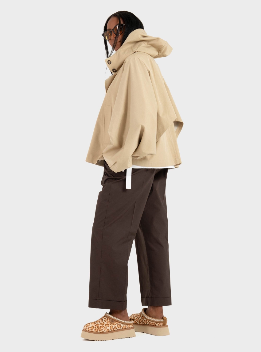 Mei Mei J Cropped Coat - Beige