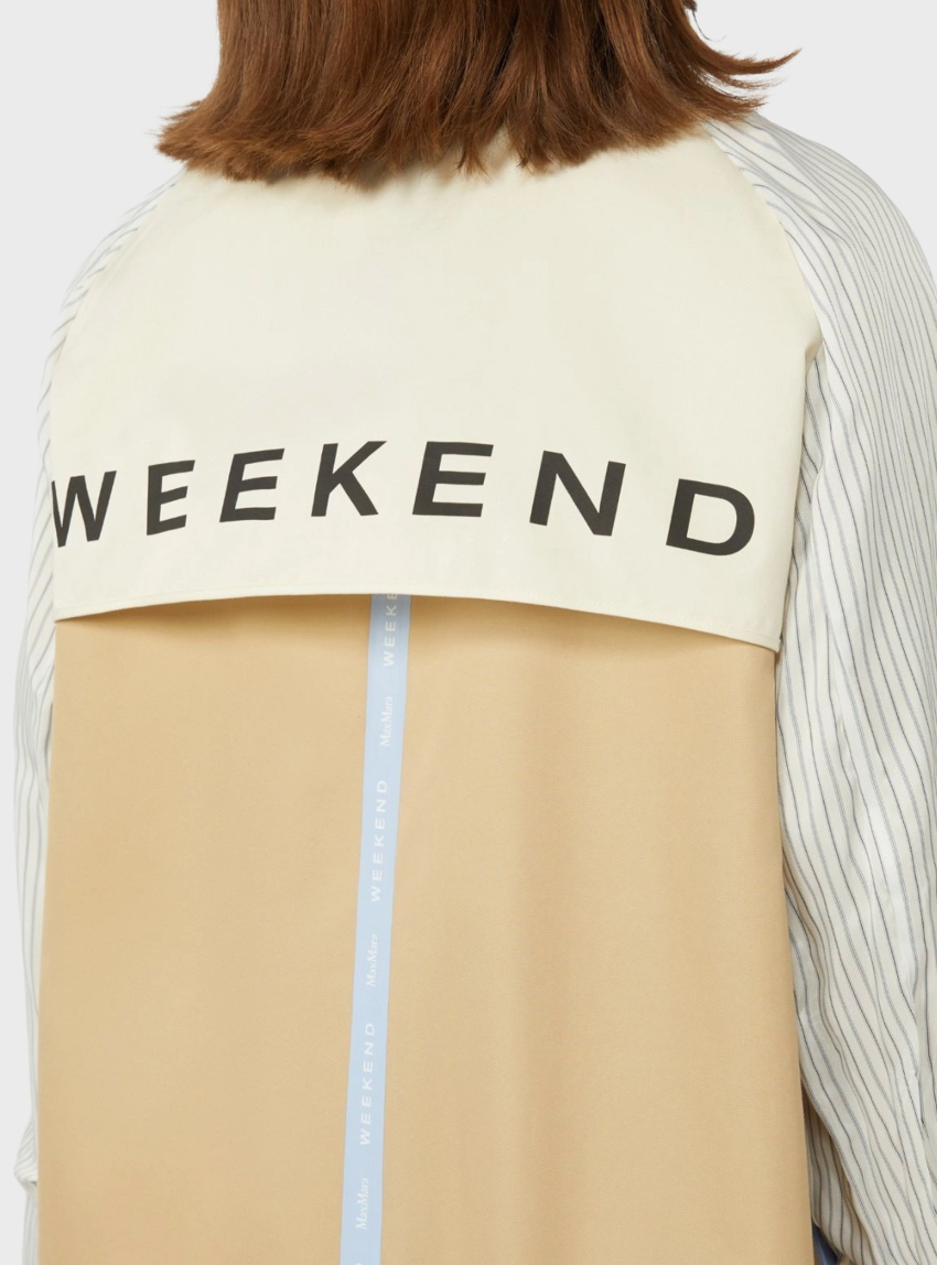 Weekend Max Mara Reversible water-repellent gabardine trench coat CANASTA - Beige