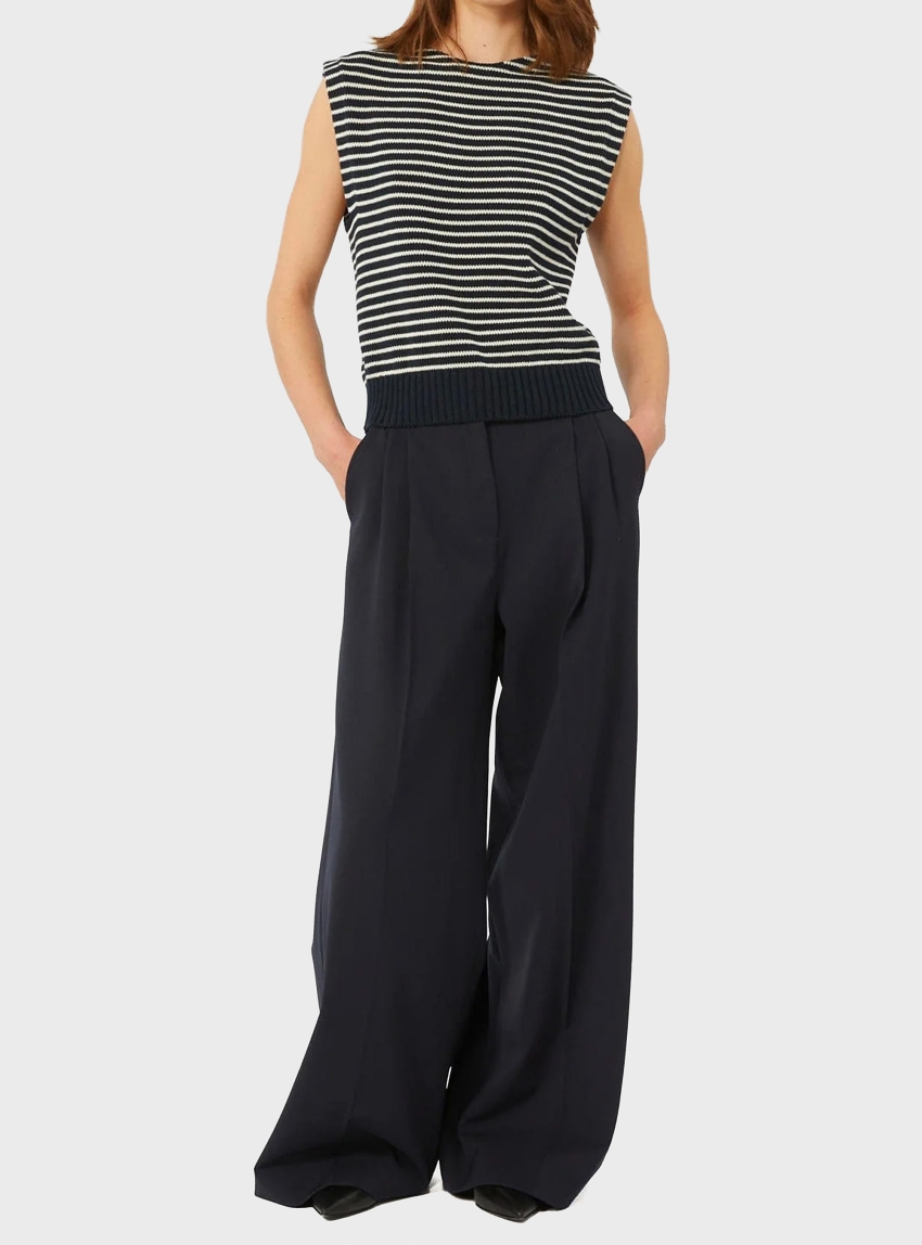 Weekend Max Mara Wool-blend trousers DASTA - Dark Blue