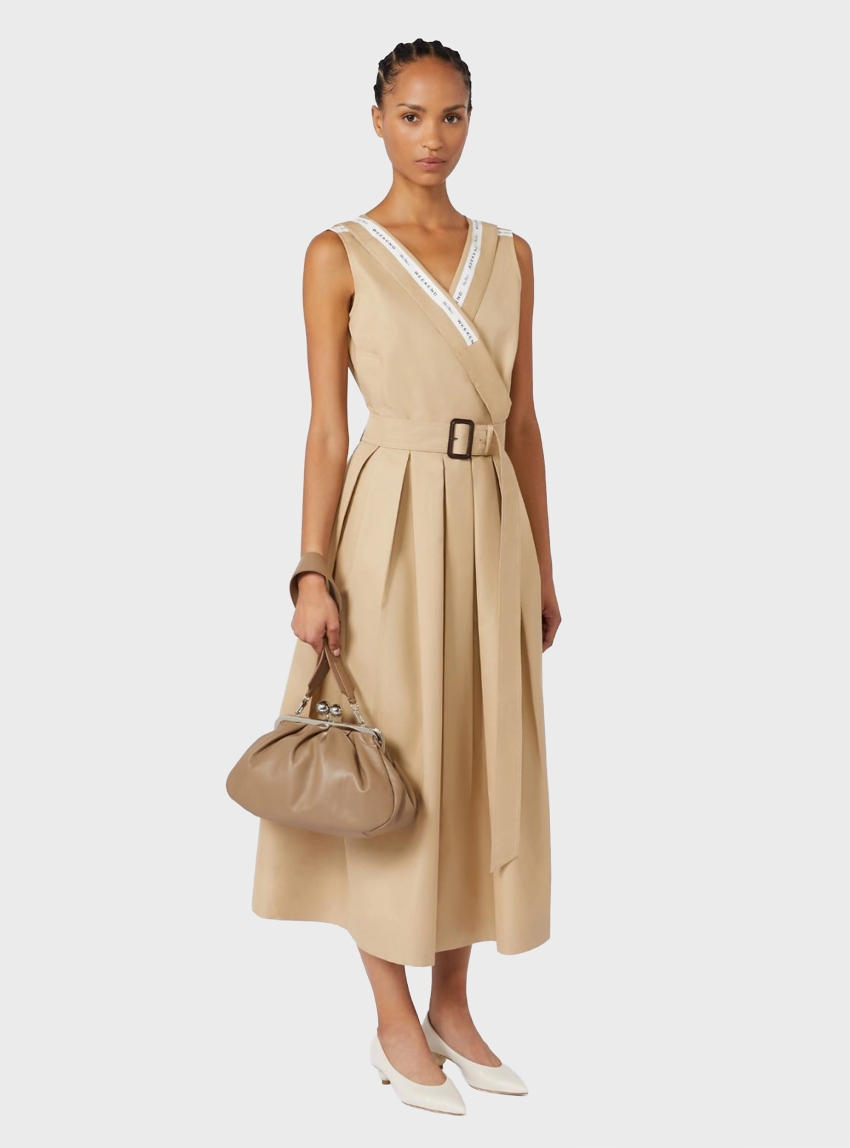 Weekend Max Mara Medium sheepskin Pasticcino Bag CUBICO - Dark Beige