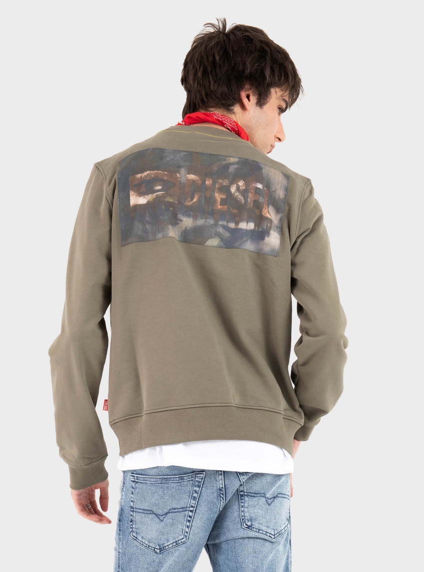 Diesel S-GINN-V1 SWEAT-SHIRT - Olive 