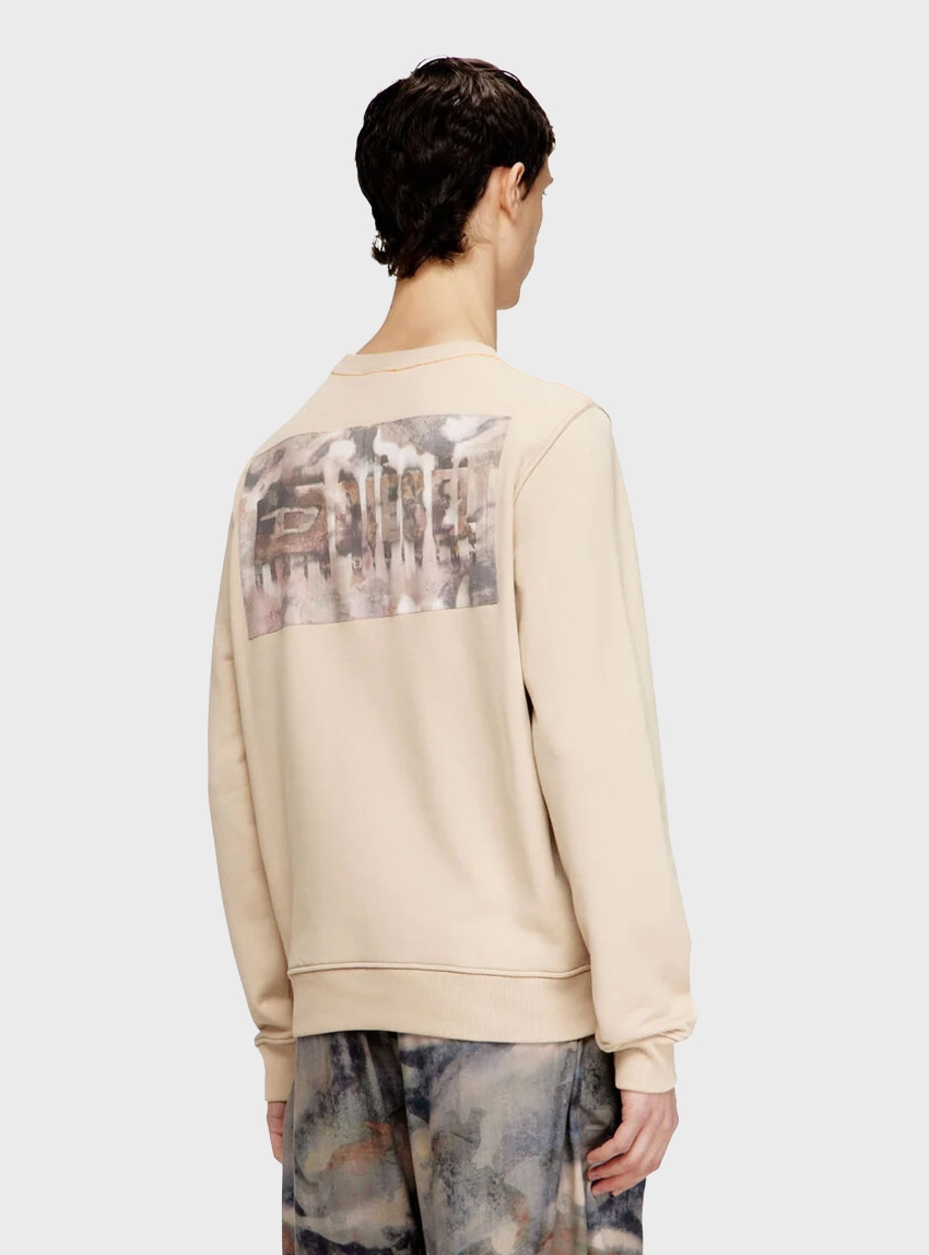 Diesel S-GINN-V1 SWEAT-SHIRT - Beige