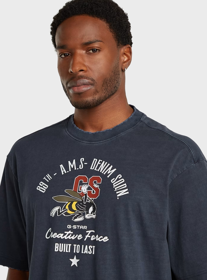 G-Star Angry Bee Loose T-Shirt - Blue