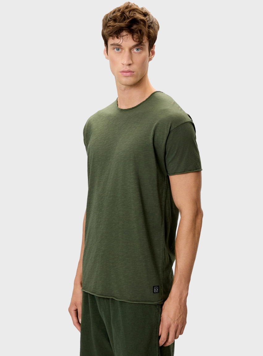 Dirty Laundry Relaxed Sleeves T-Shirt - Khaki