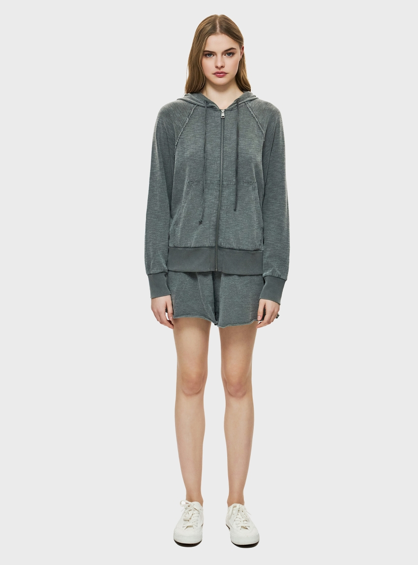 Dirty Laundry Regular Raglan Fullzip - Grey