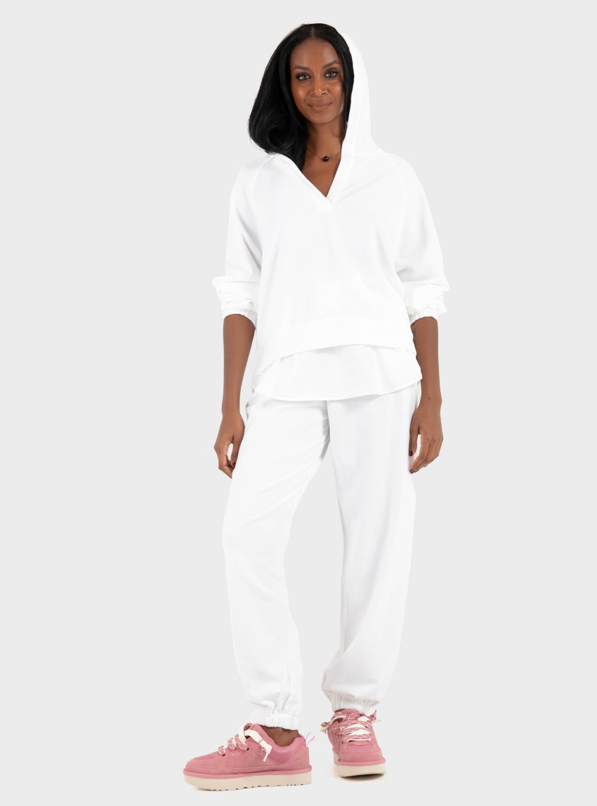 Deha Parachute Trim Hoodie - White