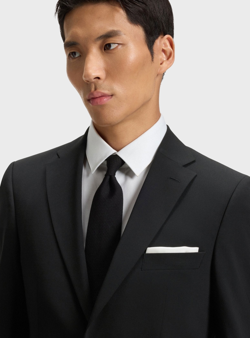 BOSS Slim-Fit Suit Blazer In A Wool Blend H-Harvey-MM-C-NF - Black