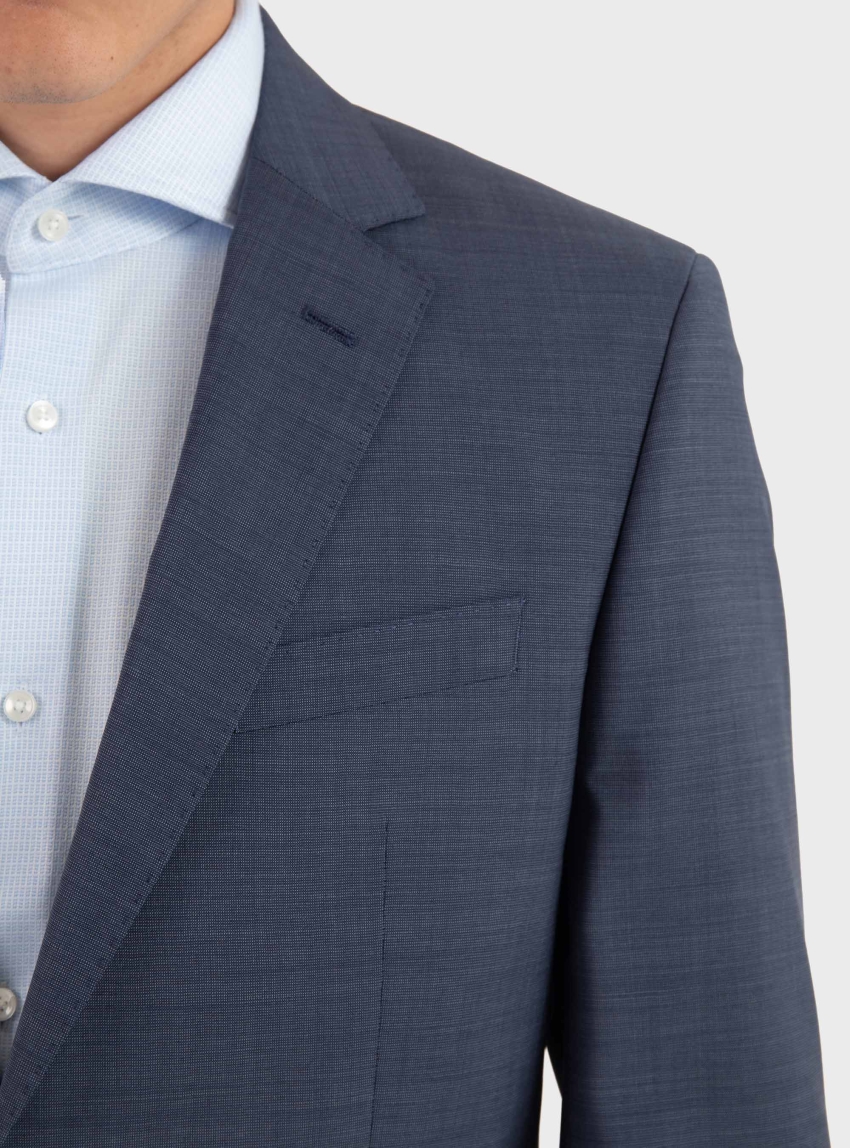 BOSS Two-Piece Slim-Fit Suit In Virgin Wool H-Huge-2Pcs-253 - Blue