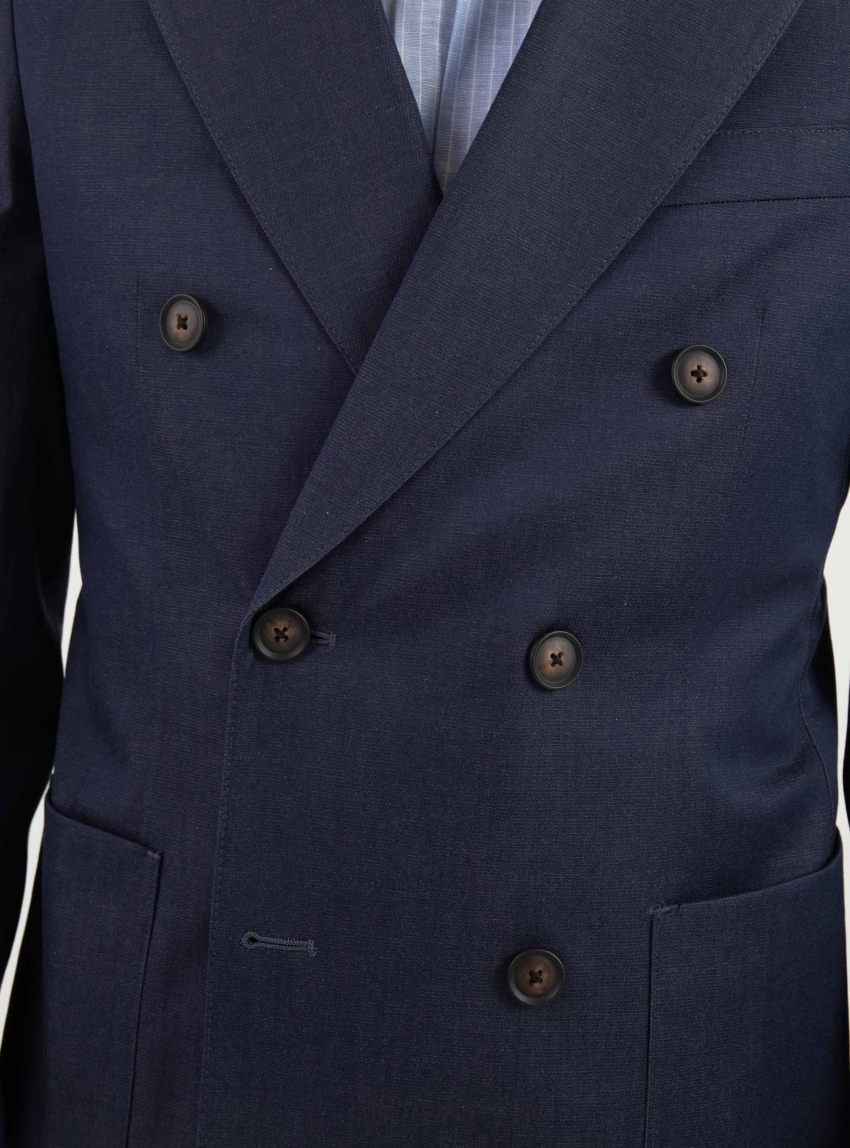 BOSS Two-Piece Slim-Fit Suit In Stretch Cotton  C-Huge-2Pcs-DB-262 - Dark Blue