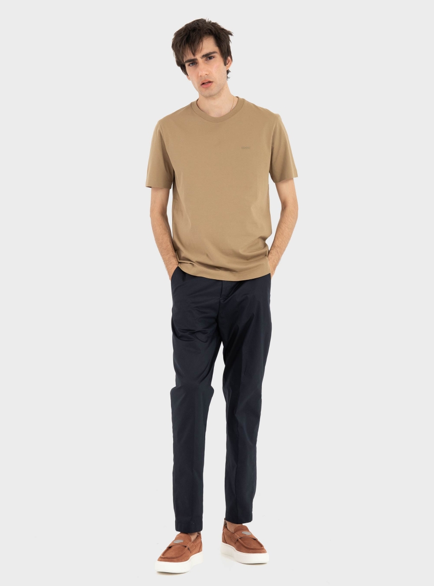 BOSS Tapered-Fit Trousers In A Lyocell Blend C-Perin-W-262F - Dark Blue