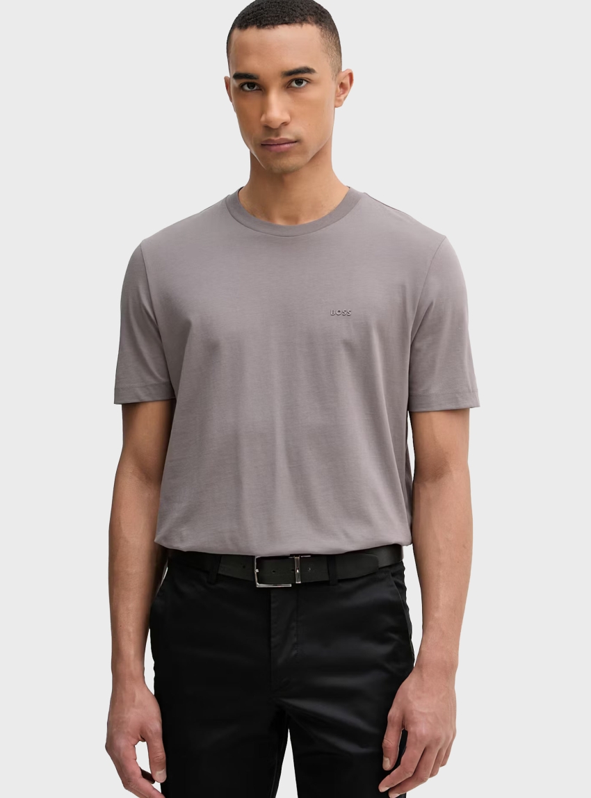 BOSS Cotton-Jersey T-Shirt With Logo Detail  Thompson 01 - Purple