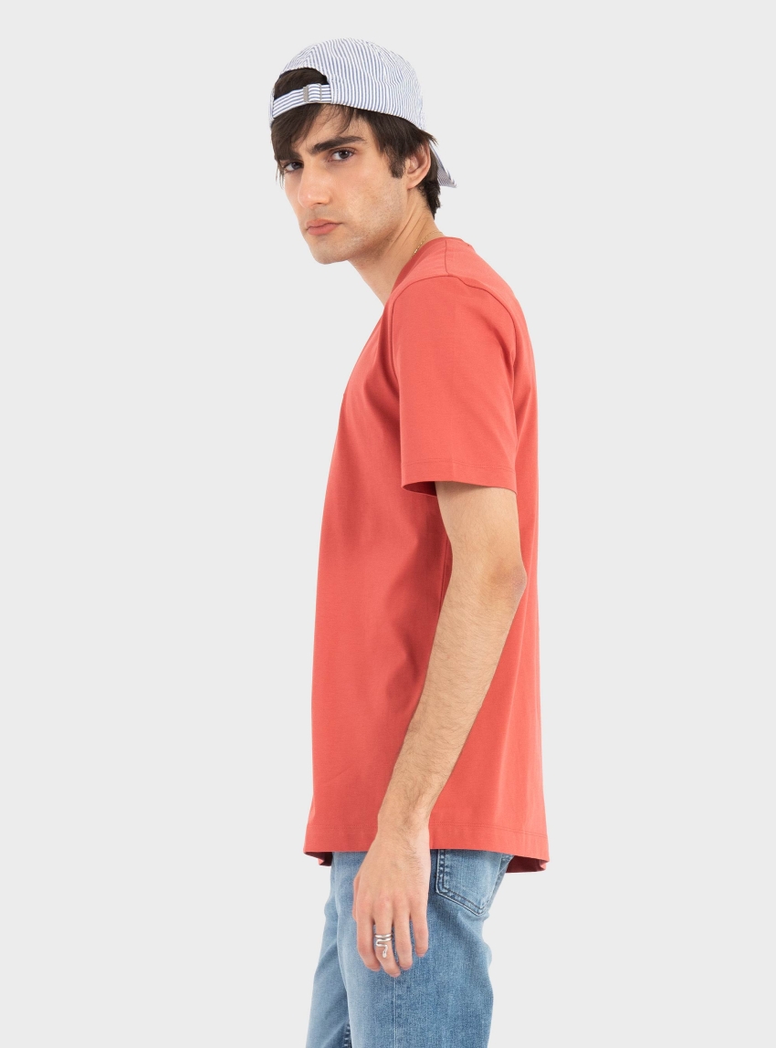 BOSS Cotton-Jersey T-Shirt With Logo Detail  Thompson 01 - Pale Red
