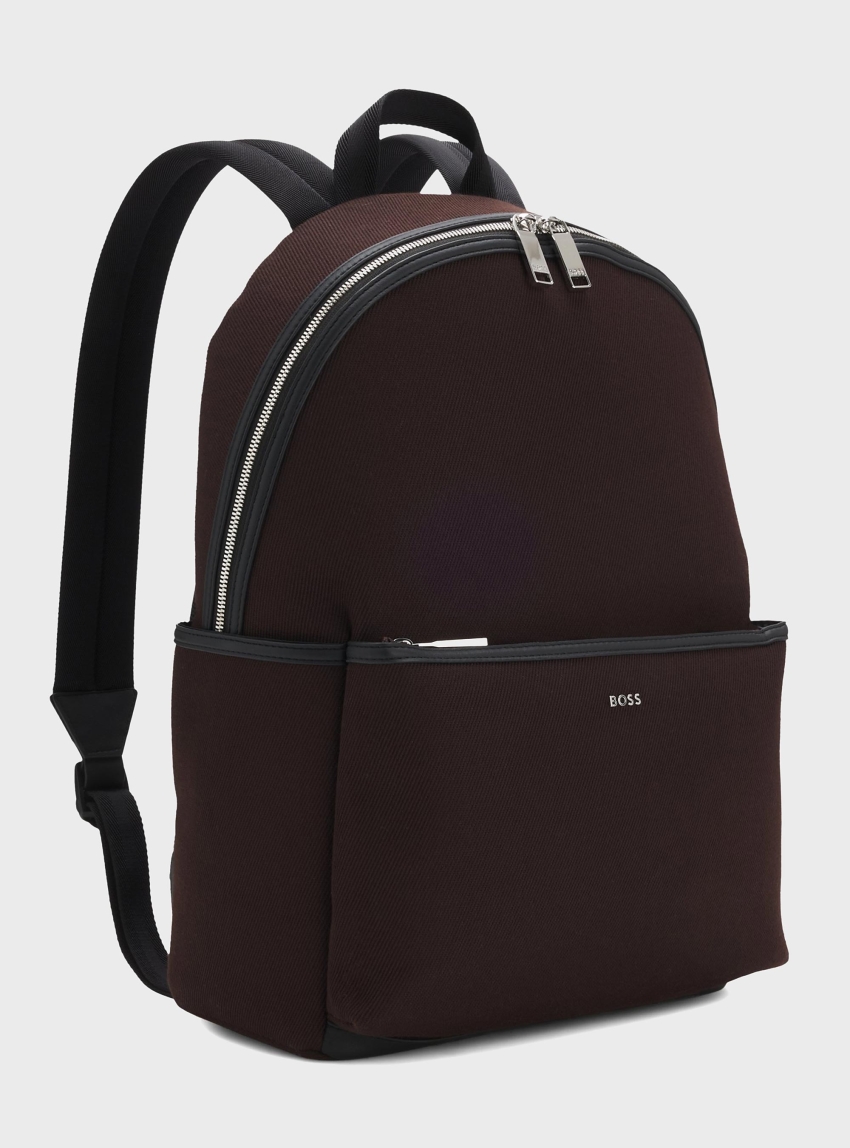 BOSS Canvas Backpack Dakkar - Dark Brown