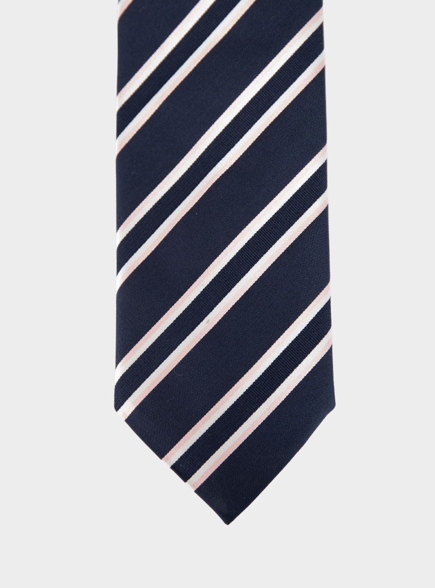 BOSS Silk-Blend Tie With Diagonal Stripe H-TIE CM 7.5 262 - Pink