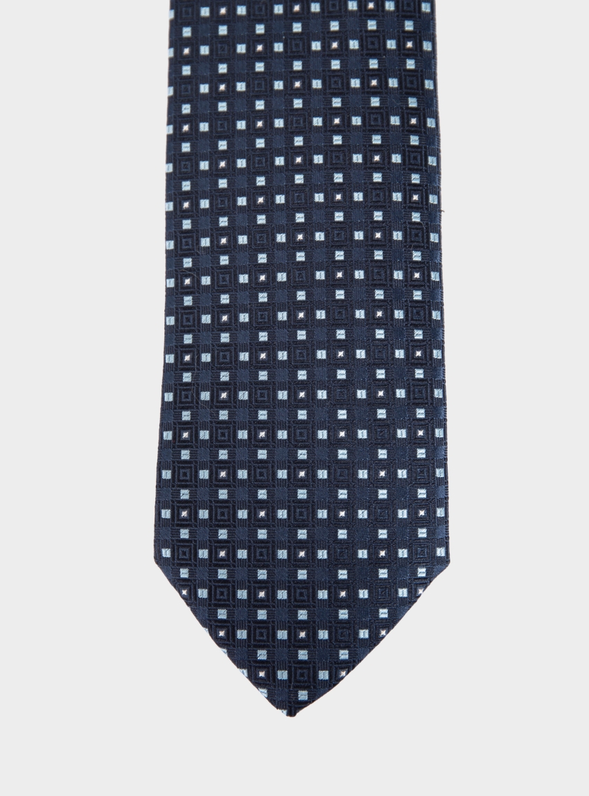 BOSS Silk-Blend Tie With Jacquard-Woven Pattern H-TIE CM 7.5 262 - Blue