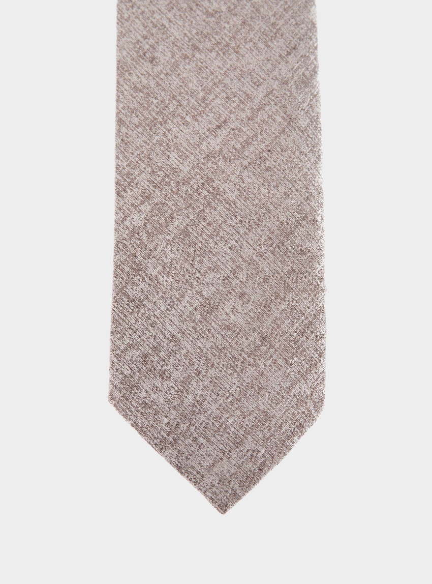 BOSS Silk-Linen Tie H-TIE CM 7.5 ONE - Dark Brown