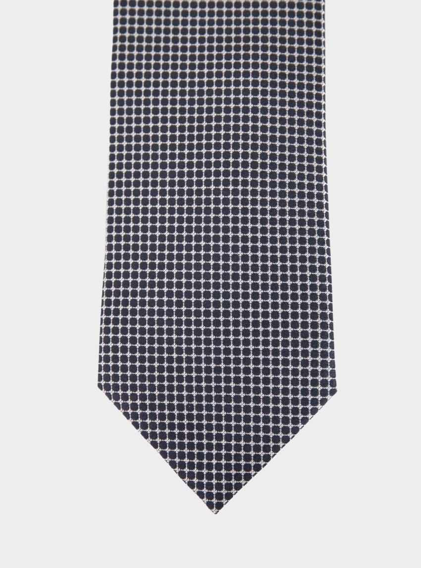 BOSS Silk Tie With Jacquard-Woven Pattern H-TIE CM 7.5 ONE - Dark Blue