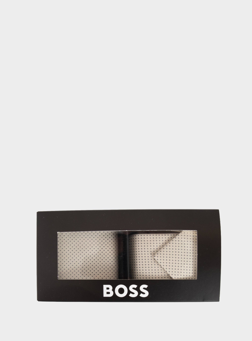 BOSS Tie & Pocket Square Set H-SET TIE-PKT SQ 262 - Natural