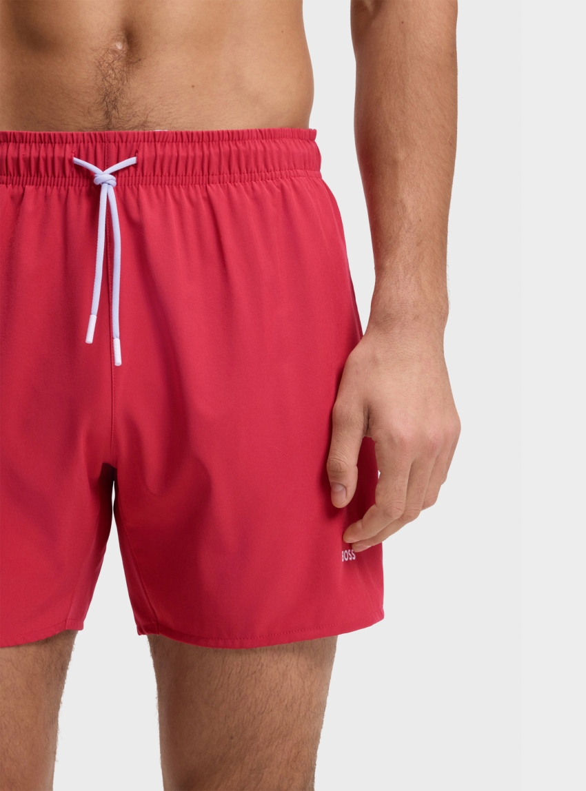 BOSS Quick-Dry Swim Shorts With Logo Detail  Tio - Red