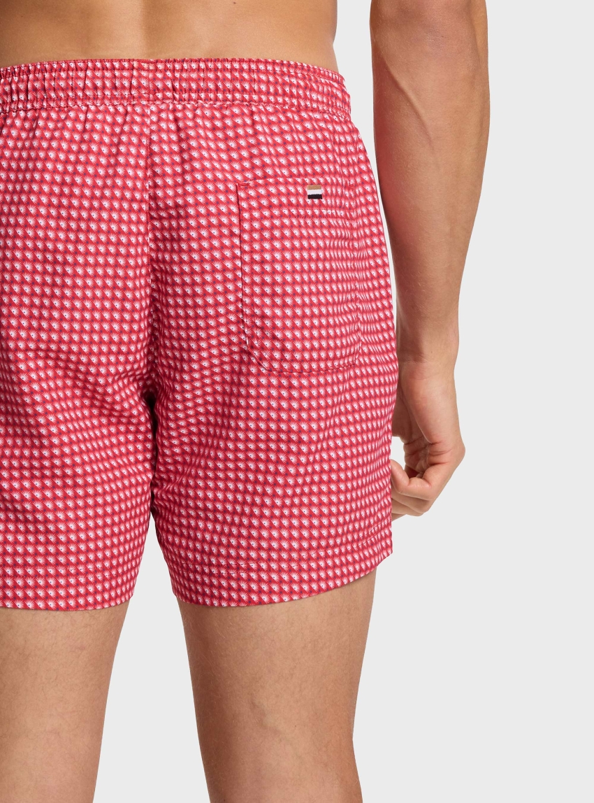 BOSS Micro-Print Swim Shorts In Quick-Dry Fabric  Vibe - Red
