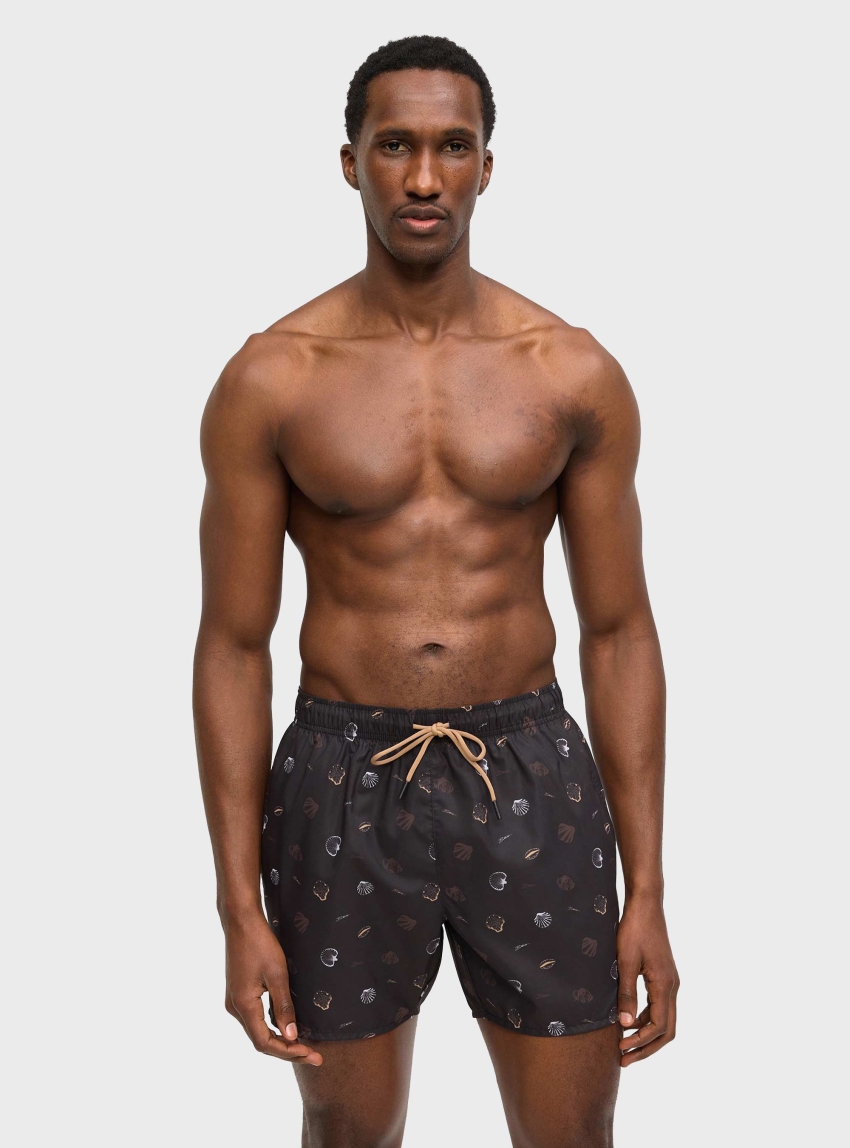 BOSS Printed Swim Shorts Sunfish - Black