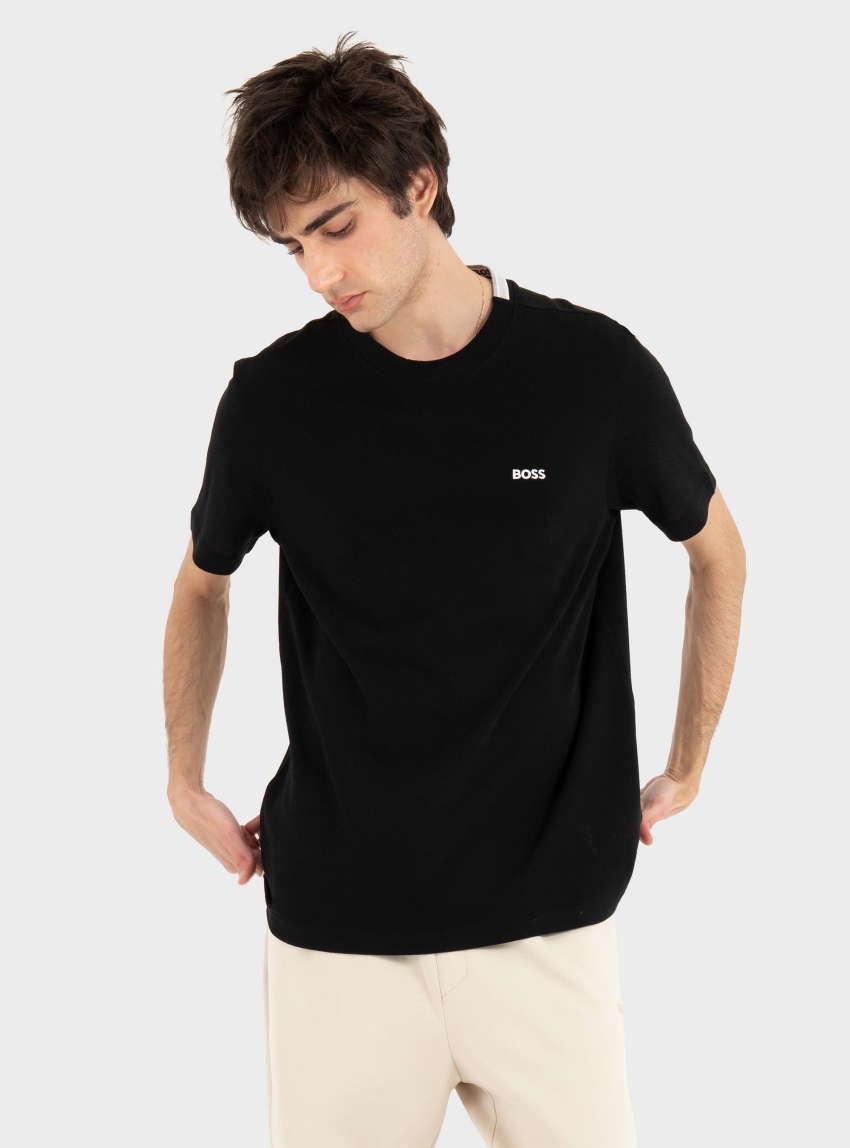 BOSS Cotton T-Shirt TS_Pique - Black